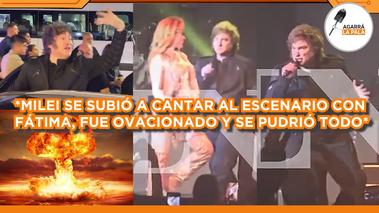 MILEI SUBIÓ AL ESCENARIO, CANTÓ CON FÁTIMA FLOREZ, FUE OVACIONADO COMO ROCKSTAR Y SE PUDRIÓ TODO