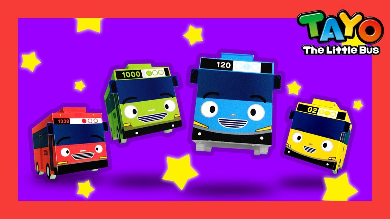 Tayo Lagu Pembukaan Tema Kompilasi mainan kertas l lagu untuk anak-anak l Hey Tayo! l Tayo bus kecil