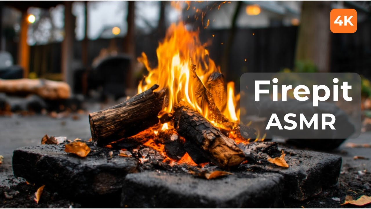 Firepit Close Up 4K - Dancing Flames & Warm Ambience #asmr