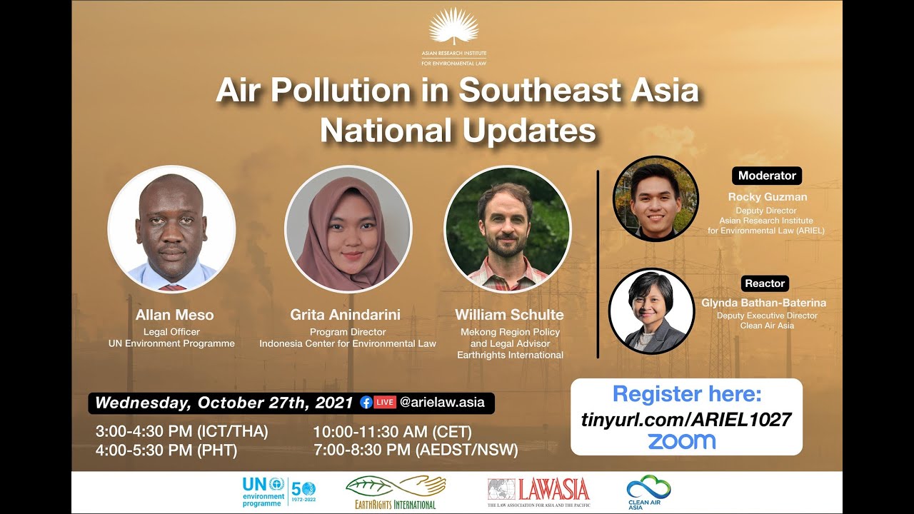Air Pollution in Southeast Asia: National Updates Webinar