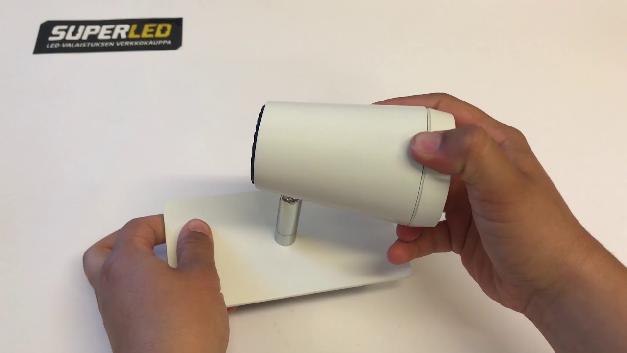 SuperLED LED-Kohdevalo, 10W, valkoinen runko, himmennett&auml;viss&auml;