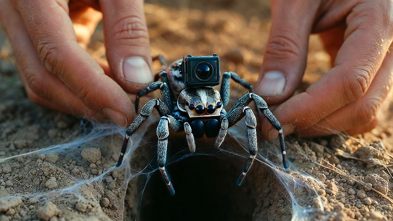 I Attached a Tiny Camera to a Spider 🕷️📷 Watch It Build a Web Up Close | ASMR Wildlife