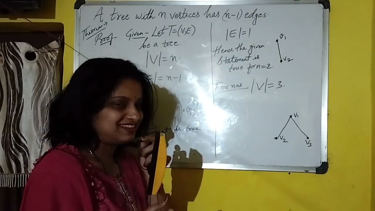 Proof of Theorem -- A Tree with n vertices has n - 1 edges B.Sc. Year-III #discrete #mathematics