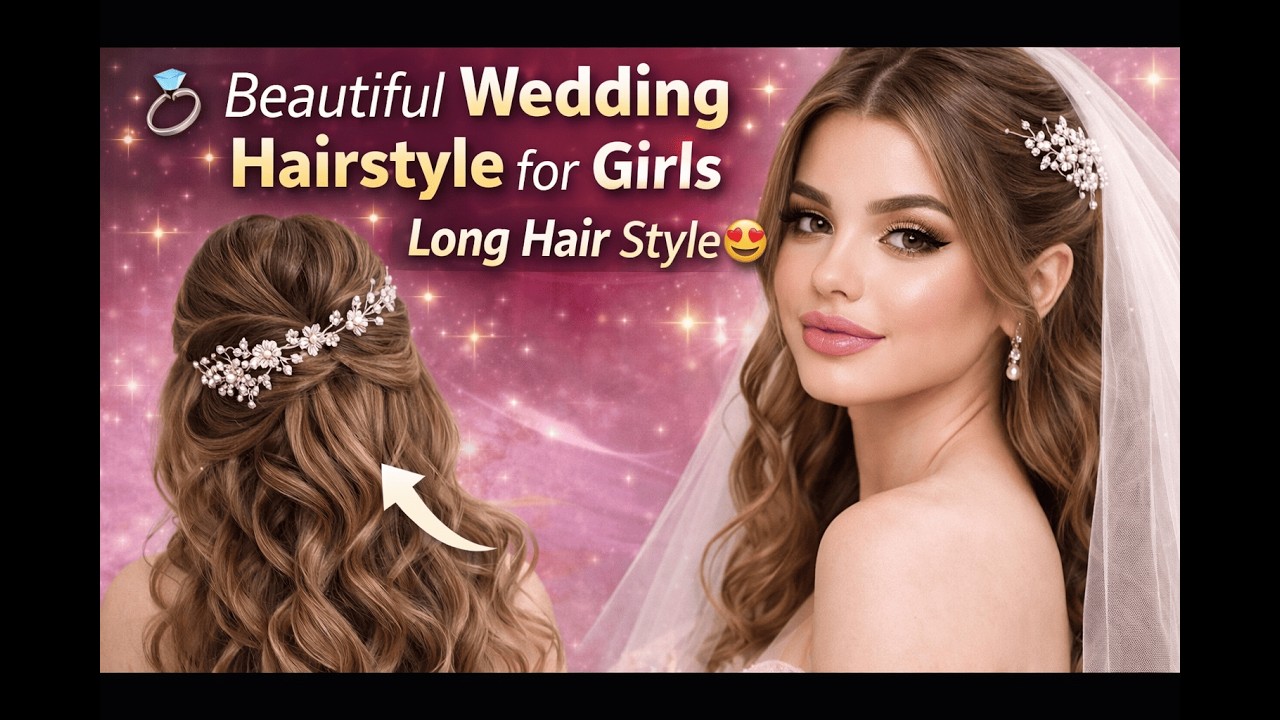 💍 Beautiful Wedding Hairstyle | Long Hair Style 😍|#hairstyle |#hairtransformation |#hairtutorial