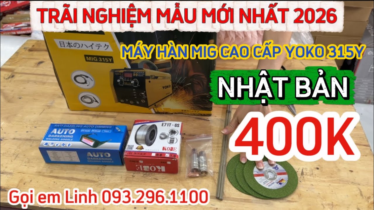 🔴GIÁ RẺ CUỐI NĂM 400K🔴SĂN MẪU ĐỜI MỚI 2026 MÁY HÀN MIG YOKO 315Y ĐA NĂNG NHẬT #mayhan #yoko #kobe