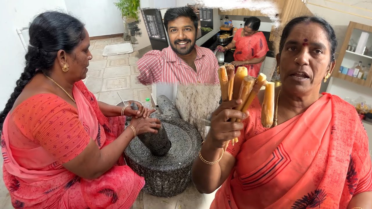 புவன் வீட்டுக்கு வந்தாலே போதும் அம்மா அம்மில ஆட்ட ஆரம்பிச்சுடுவாங்￼க 😄 @AmmaKaiPakkuvam