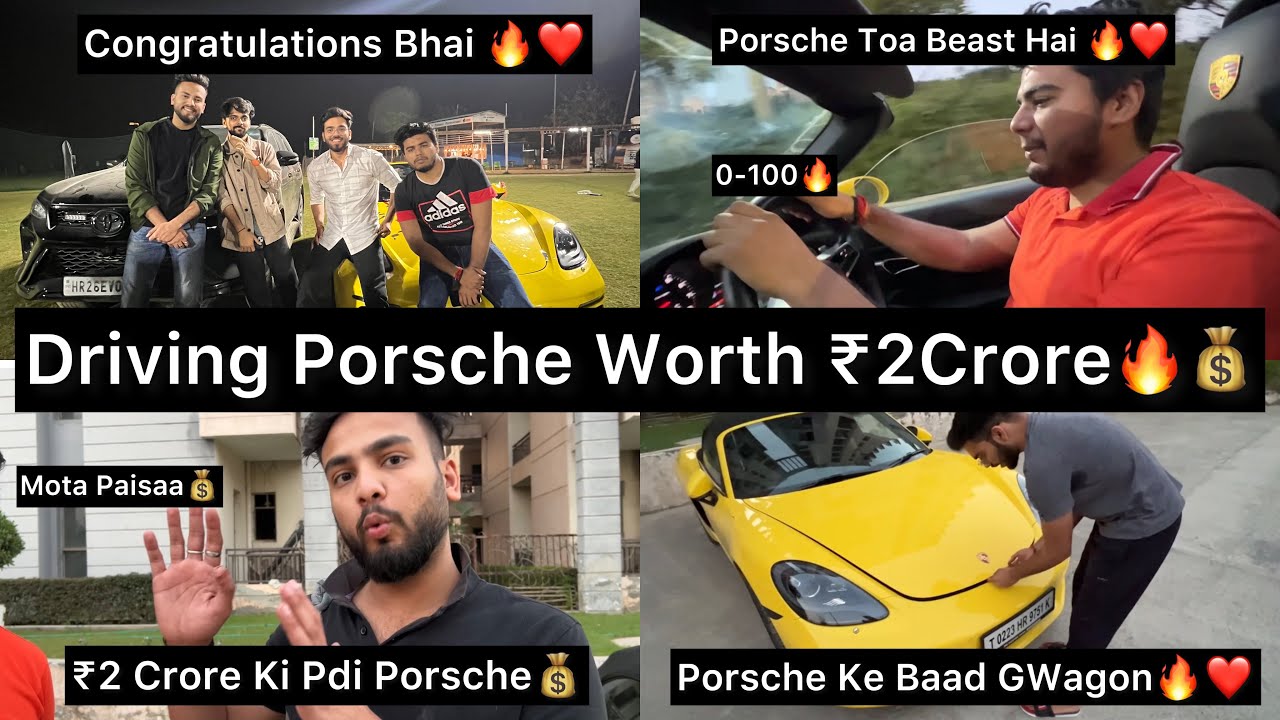 First Time Driving @ElvishYadavVlogs Porsche Boxster Worth ₹2 Crore💸💰🔥
