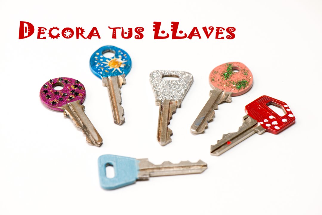 Decorar Llaves con Colores Purpurina Pegatinas o Dibujos