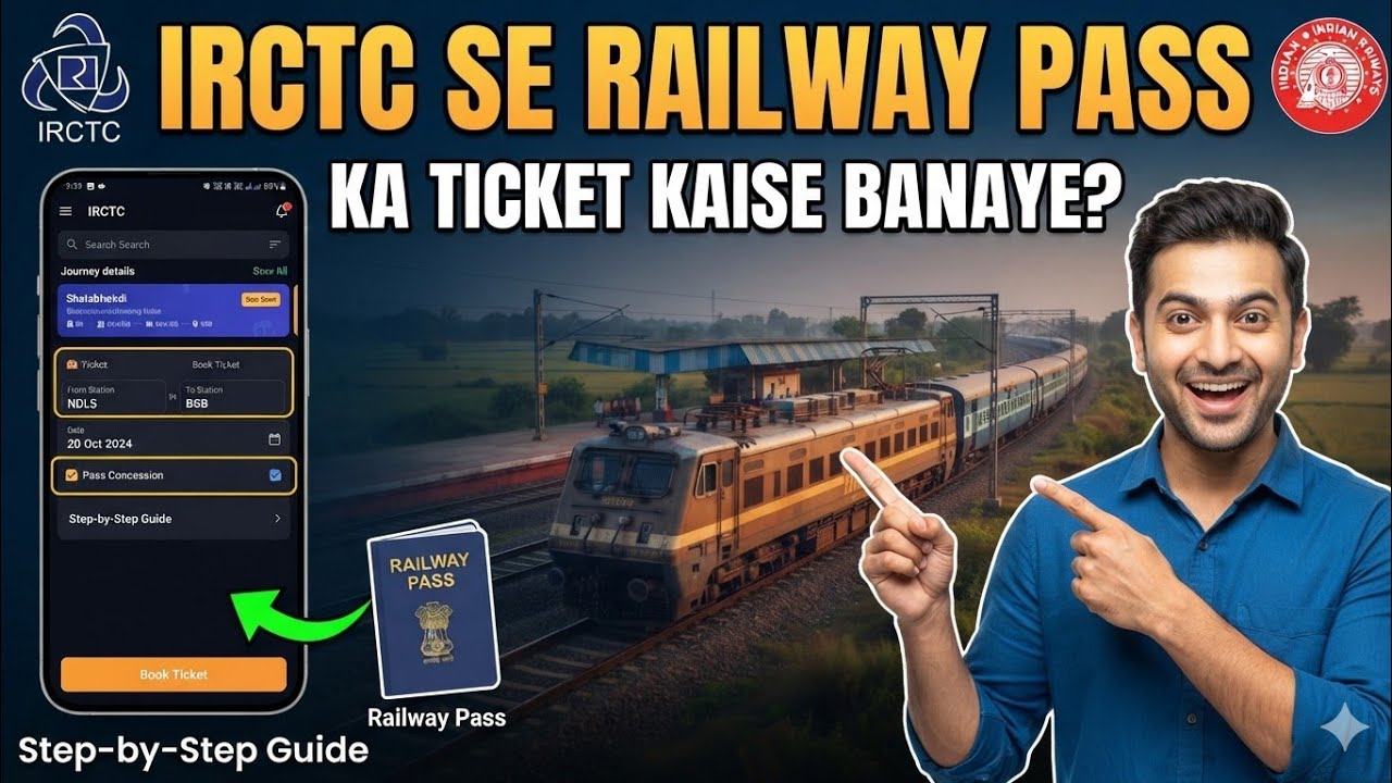 How To Generate Ticket  From e-pass? Railway employee e-pass se, IRCTC se ticket kaise nikale