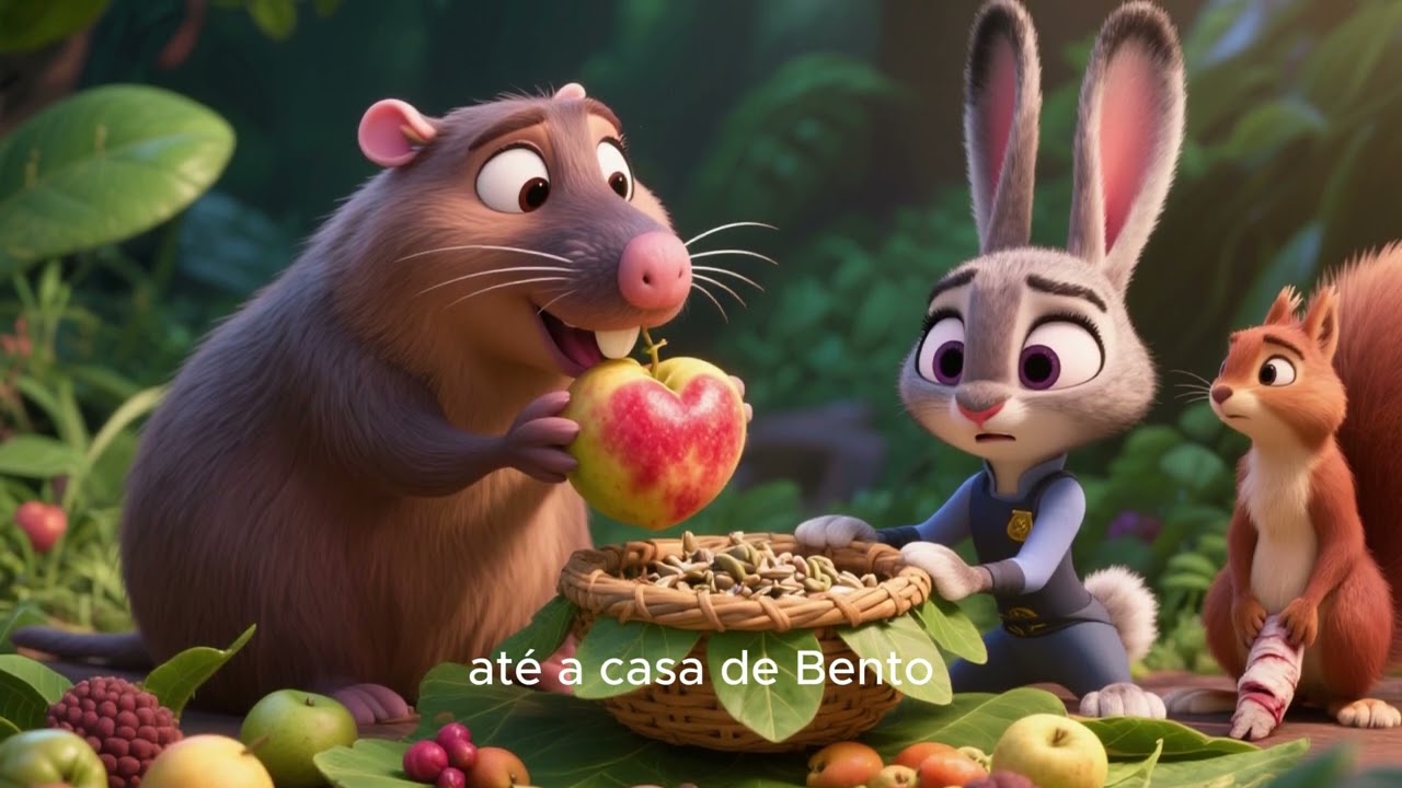 Um Gesto de Amor na Floresta: Nina e Tito Aprendem a Ajudar