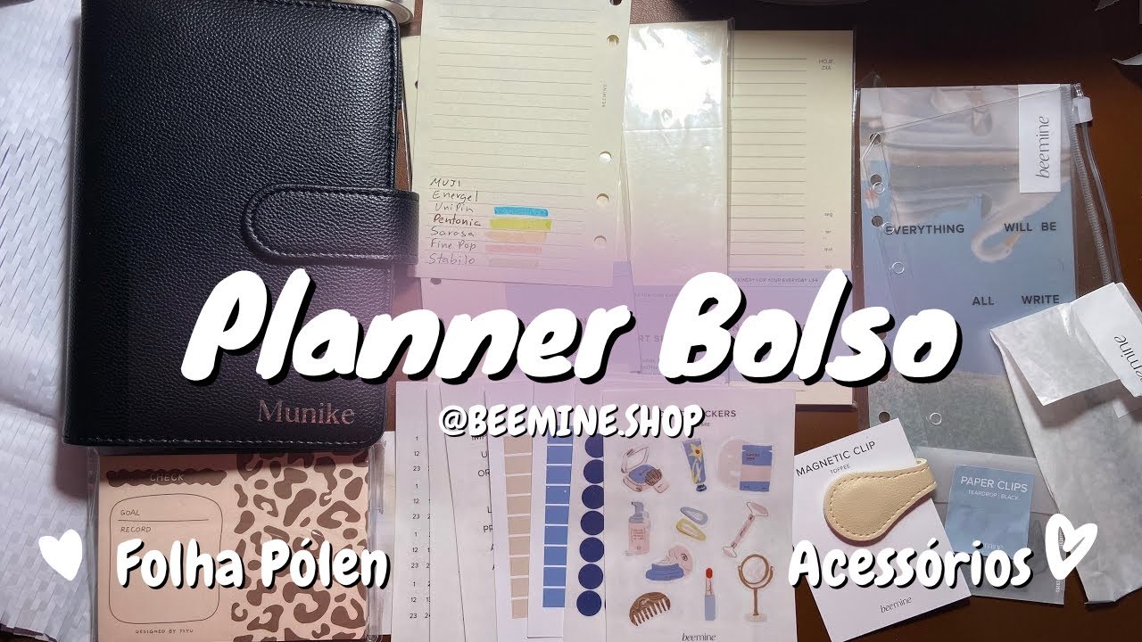 UNBOXING bee mine shop Planner Personal argolado Um commomplace book um registro di&aacute;rio
