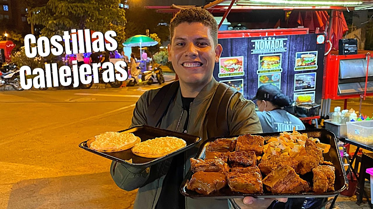 Probando las COSTILLAS CALLEJERAS al BARRIL de Ciudad del Río en Medellin 🐷