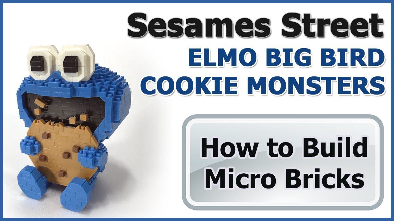 How to Build Mini Bricks Sesame Street COOKIE MONSTER  Blue instructions 7147A Specifications