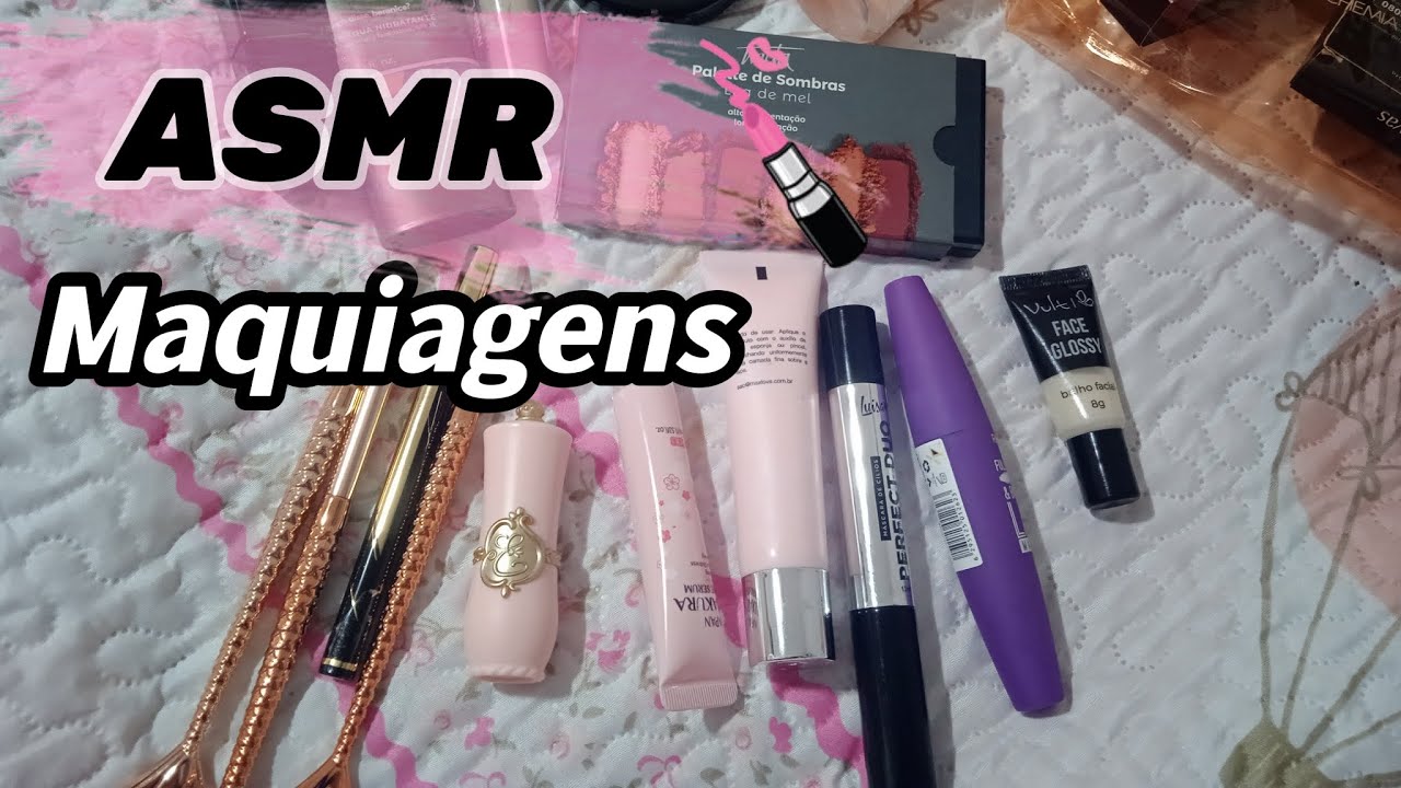 Asmr mostrando minhas maquiagens #make#videoparadormir#falasuave#sussurros