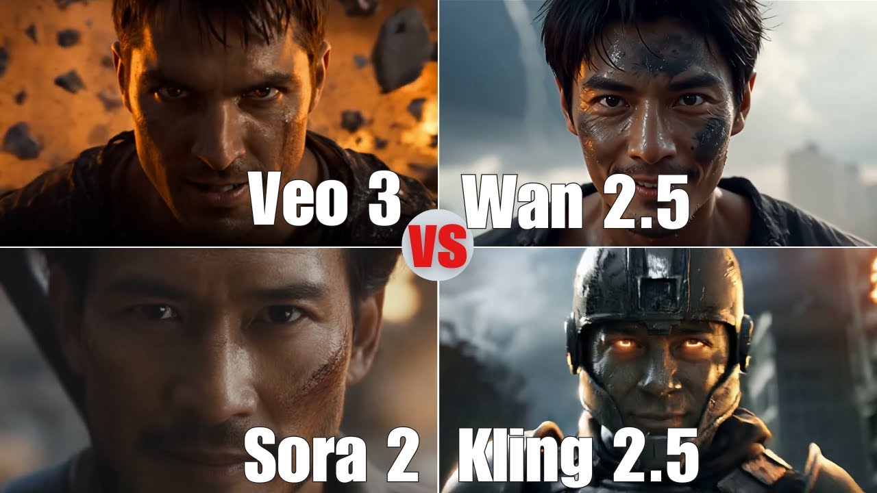 Sora 2 против Veo 3 против Kling 2.5 против Wan 2.5: сравнение лучших видеогенераторов на базе ИИ