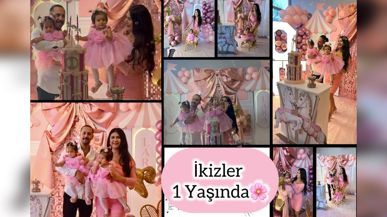 Alya ve Laranın 1 Yaş Doğum Günü Partisi🌸 #doğumgünü #ikizbebek #1yaş
