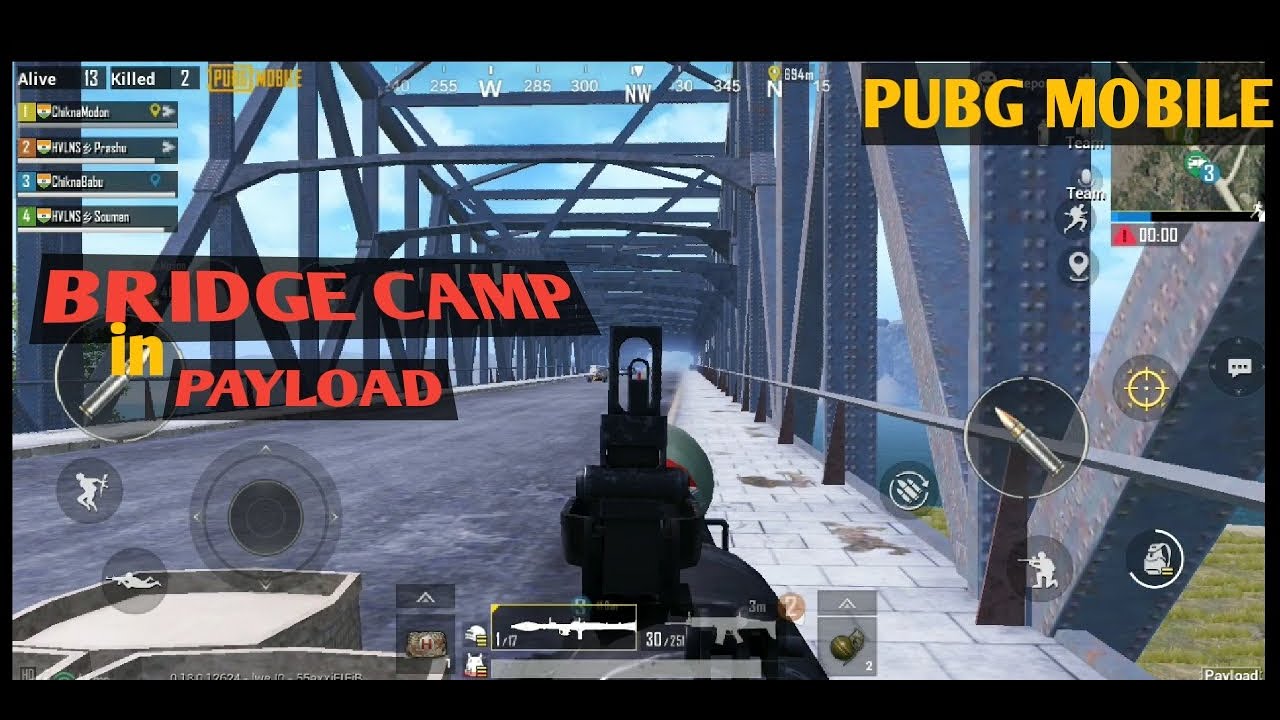 BRIDGE CAMP || PUBG MOBILE || PAYLOAD || SQUAD || CHICKEN DINNER || HAVELLIANS || SEASON 13 ||