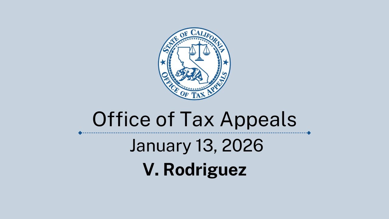 Office of Tax Appeals January 13, 2026