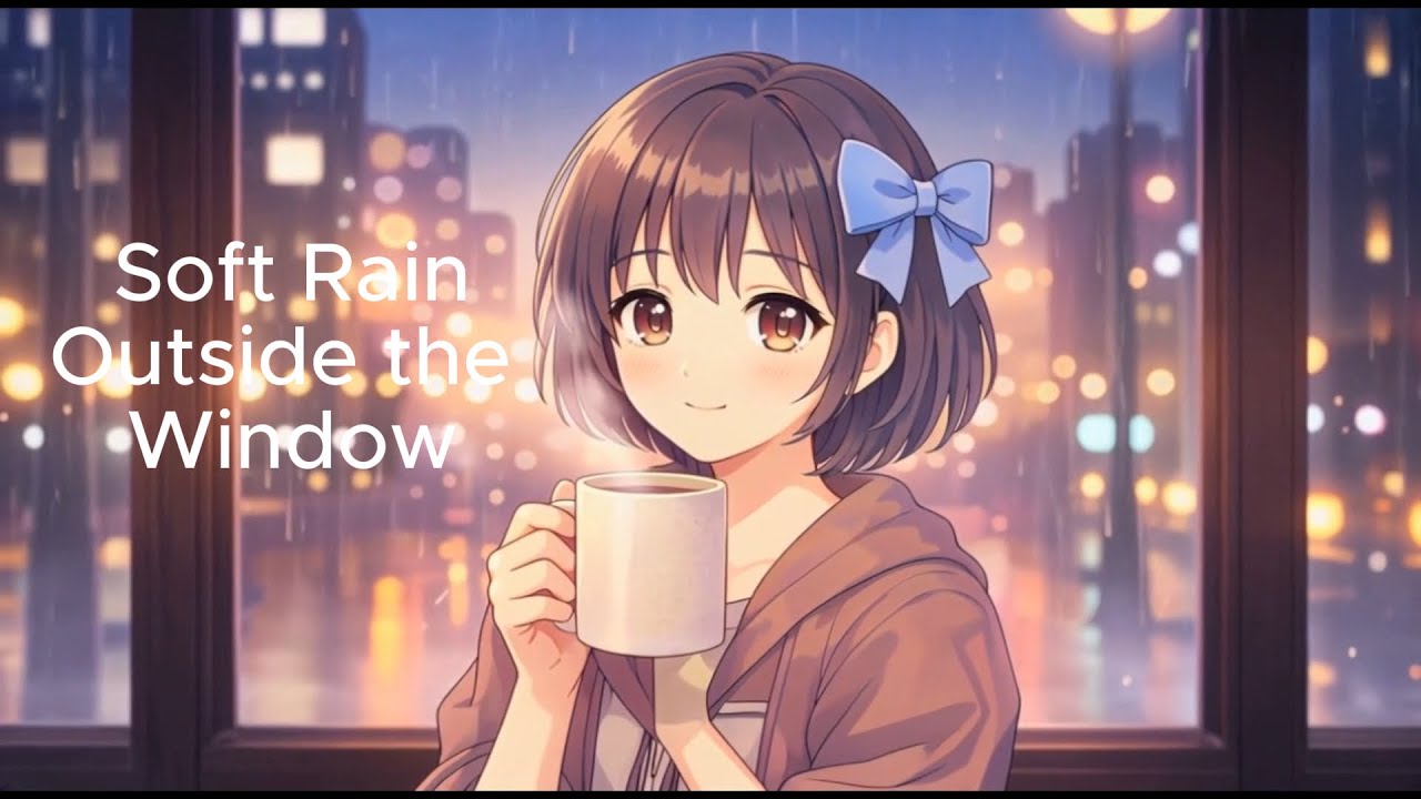 Soft Rain Outside the Window ☔ | Calm Late-Night Lo-Fi for Focus & Deep Work