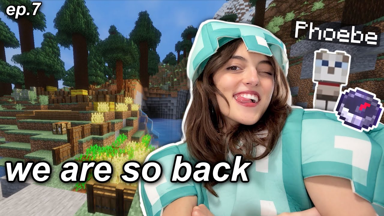dumb girl builds the best farm EVER & rescues her cat in Minecraft HARDCORE