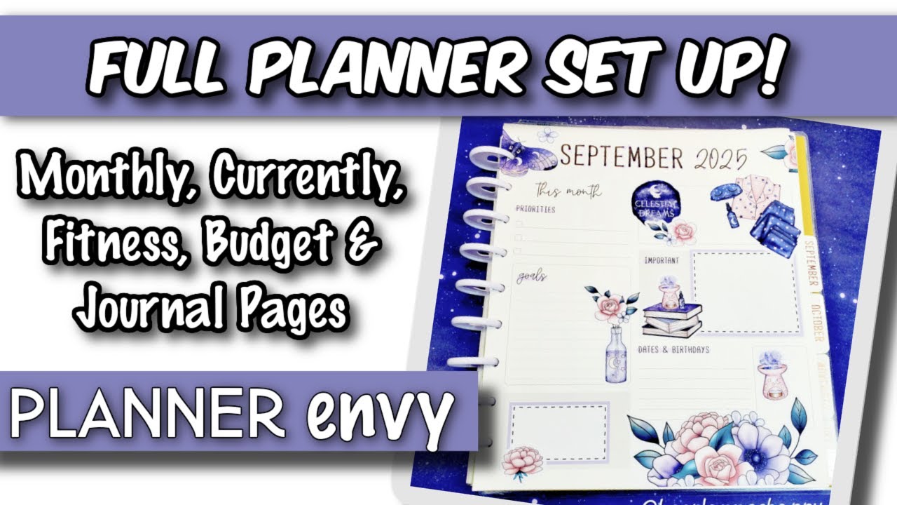 ✨ Full Planner Envy September Set Up | Monthly, Fitness, Budget & Journal Pages! Plan with Me