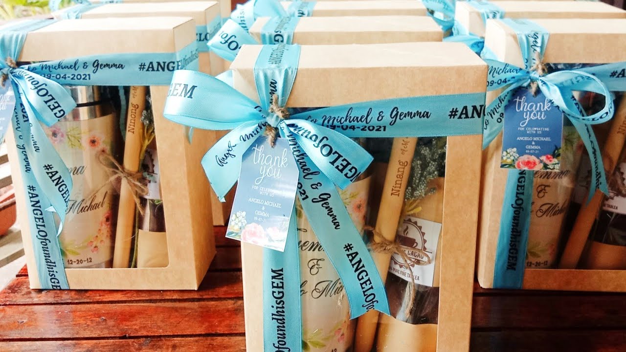 DIY Wedding Souvenir for Principal Sponsor 😍 (Made with love on our Wedding day)#wedding #souvenir