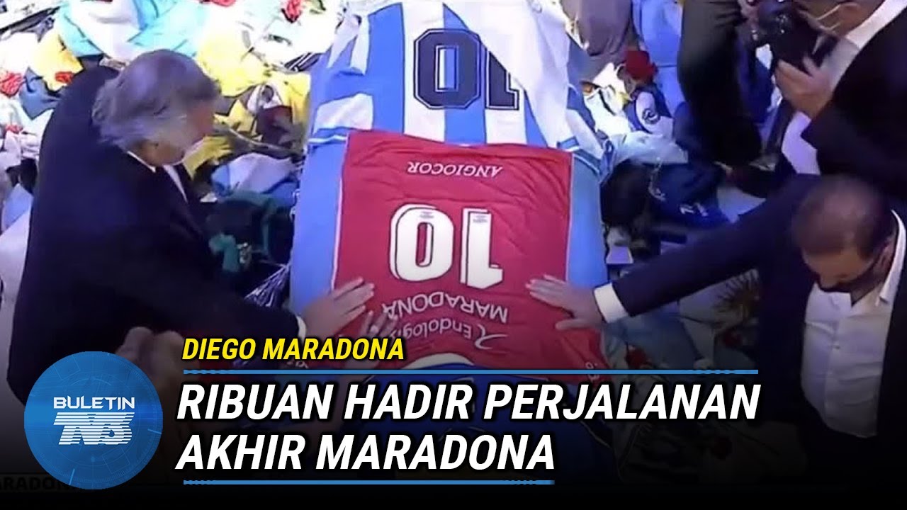 DIEGO MARADONA | Puluhan Ribu Iringi Perarakan Keranda Ke Bella Vista