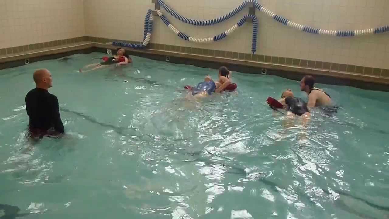 Lifeguarding Drill: Passive Submerged, Face-Down, Facing the Rescuer with Towing, 1 Rescuer