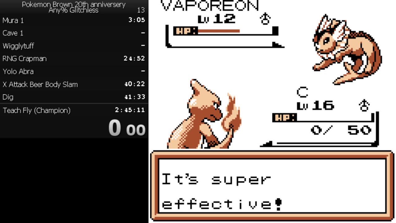 Happy 30th gamefreaks Pokemon brown 20th anniversary speedruns
