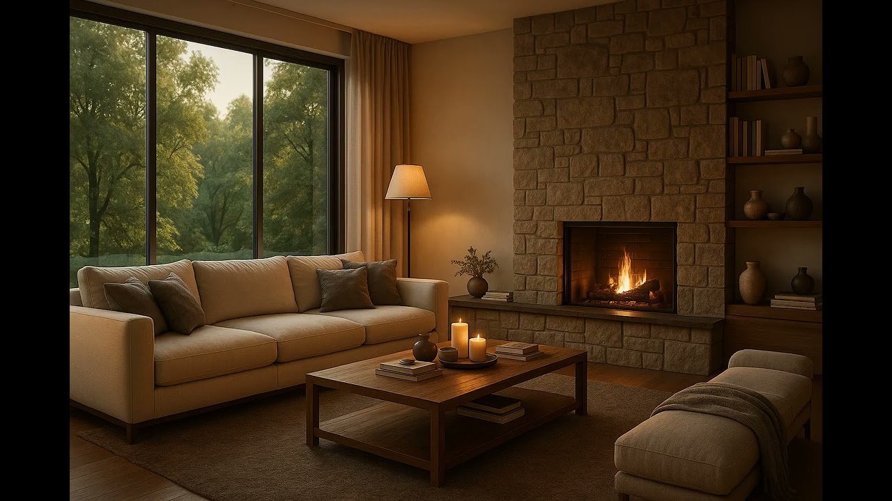 Natural Serenity | Chill Lounge Lo-Fi Jazz by the Fireplace