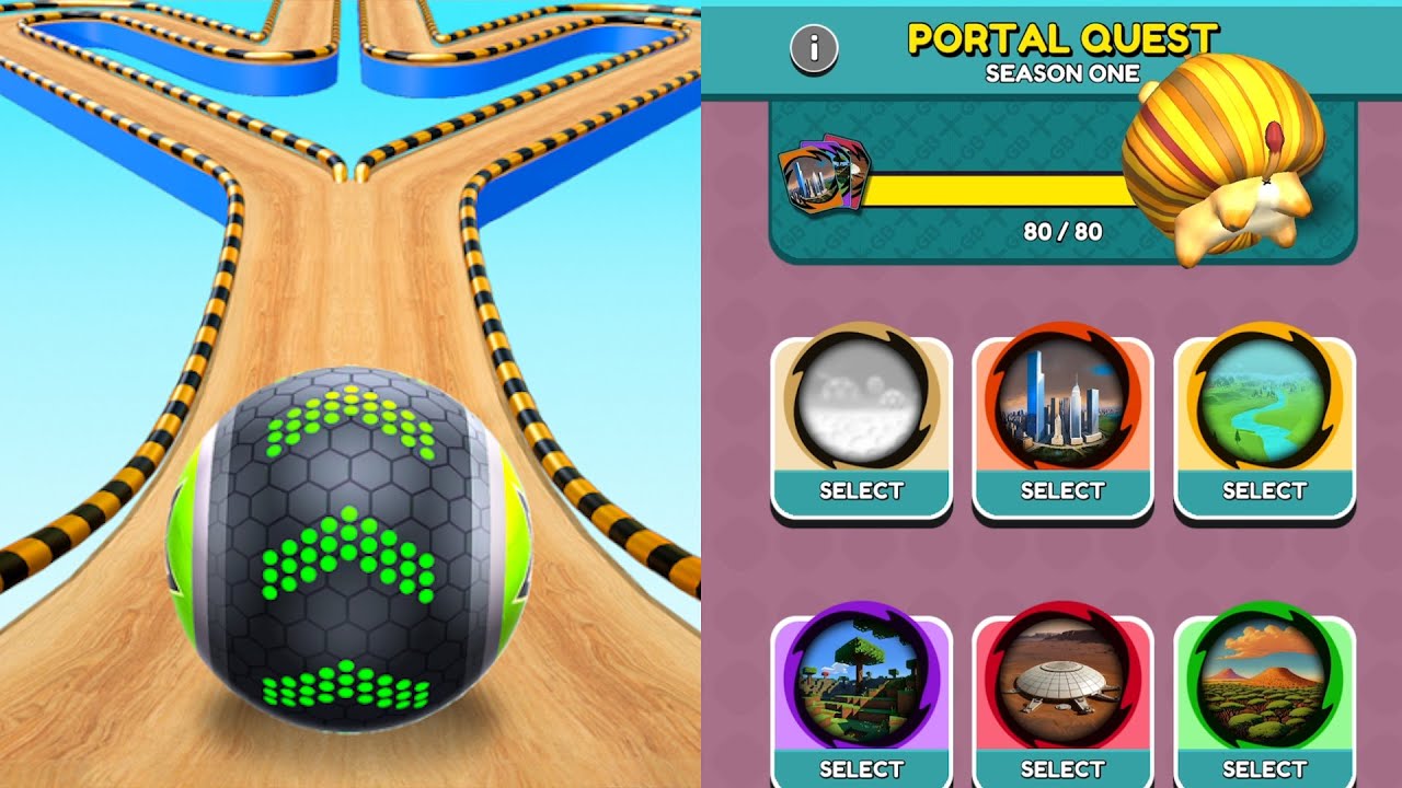 Going Balls New Update Portal Quest Feature Vs Challenge, Funny Race Android, iOS Gameplay 1