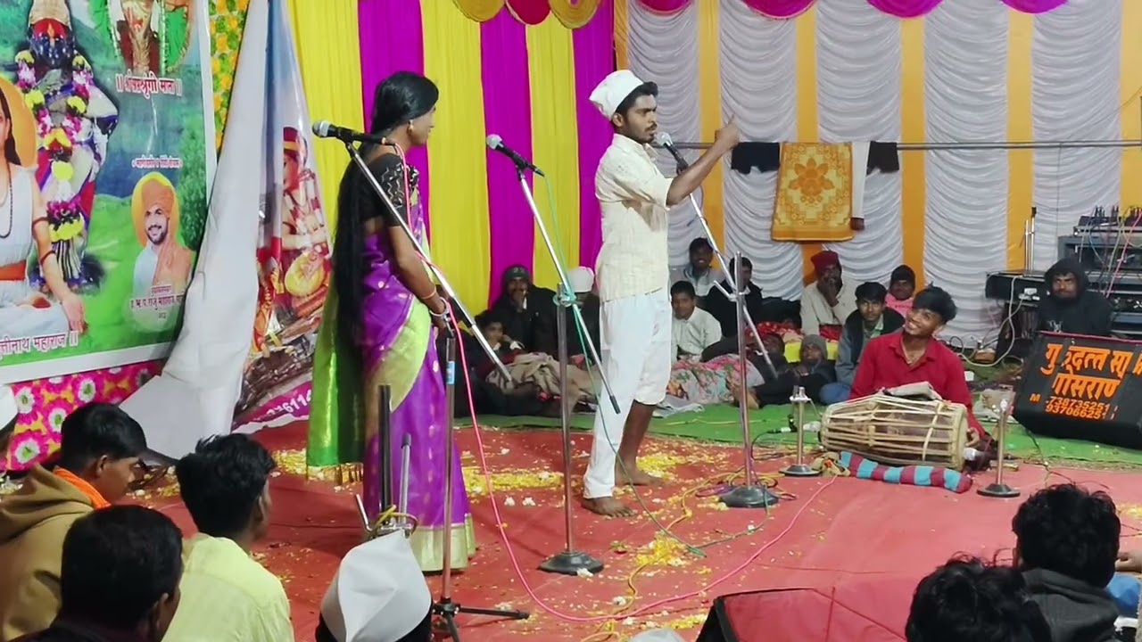  #_ भारुडकर रा.जांबविहिर ता.पेठ # दारुड्या नवरा... # भव्य पायी दिंडी निमित्त ठेवलेला हा कार्यक्रम..🙏