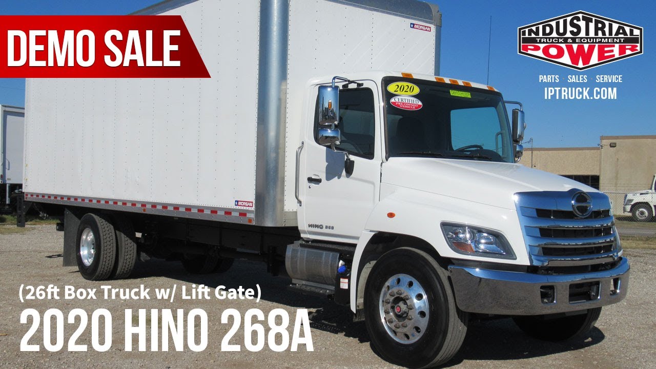 26 foot Box Truck For Sale 2020 Hino 268A with Lift Gate