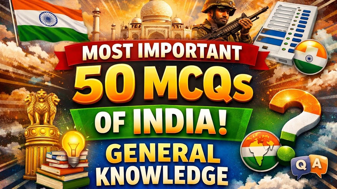 Most important 50 mcqs of Current Affairs of India and J&k wrt Genral knowledge #currentaffairs 