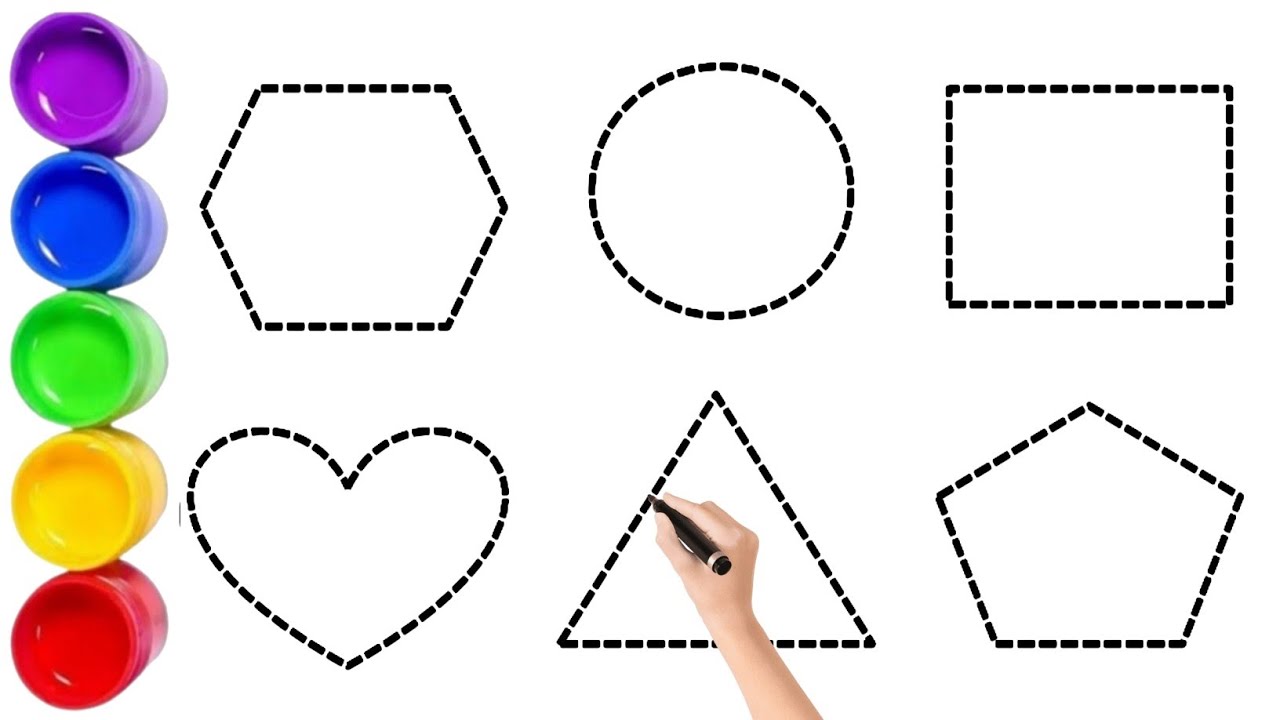Creative Shapes Drawing: Learning Colors for Preschoolers!