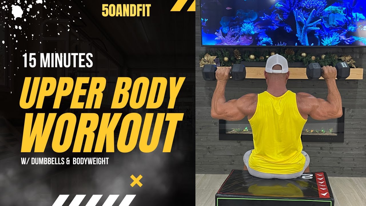 15-Minute Upper Body Workout / Shoulders, Biceps & Triceps (Bodyweight & Dumbbells)