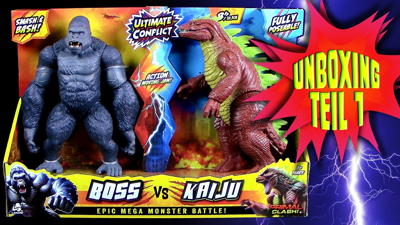 Lanard Toys ® Primal Clash ® Boss vs Kaiju / Gorilla gegen Riesenechse - Teil 1 - Unboxing & Review