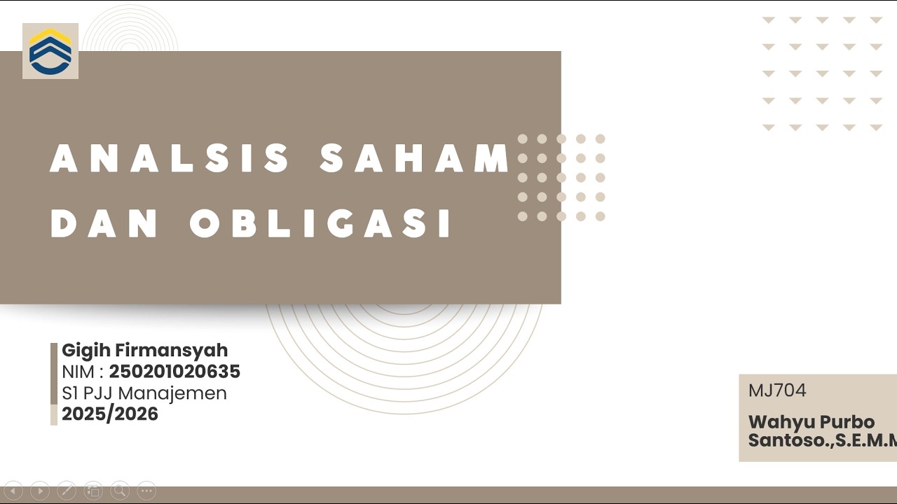 Analsis Saham dan Obligasi