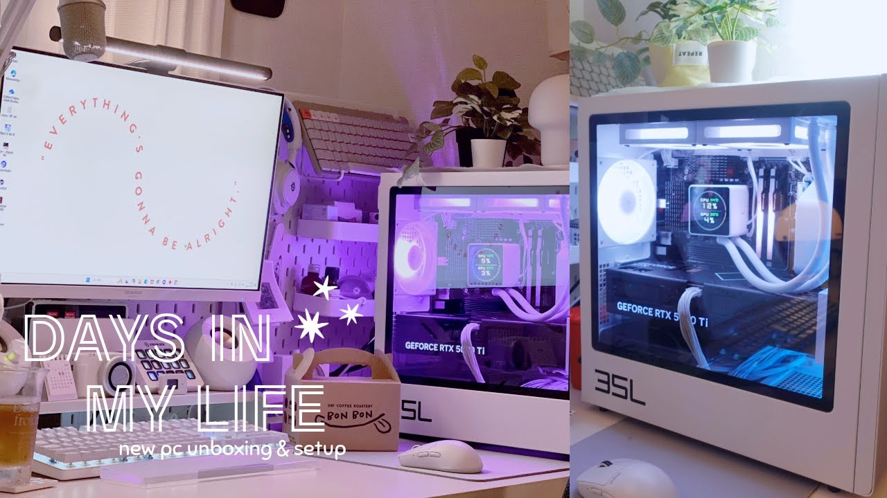 VLOG  |ゲーミングPCを開封&セットアップする🎮｜美容院にいく一人暮らしの日常 | new gaming pc unboxing & setup