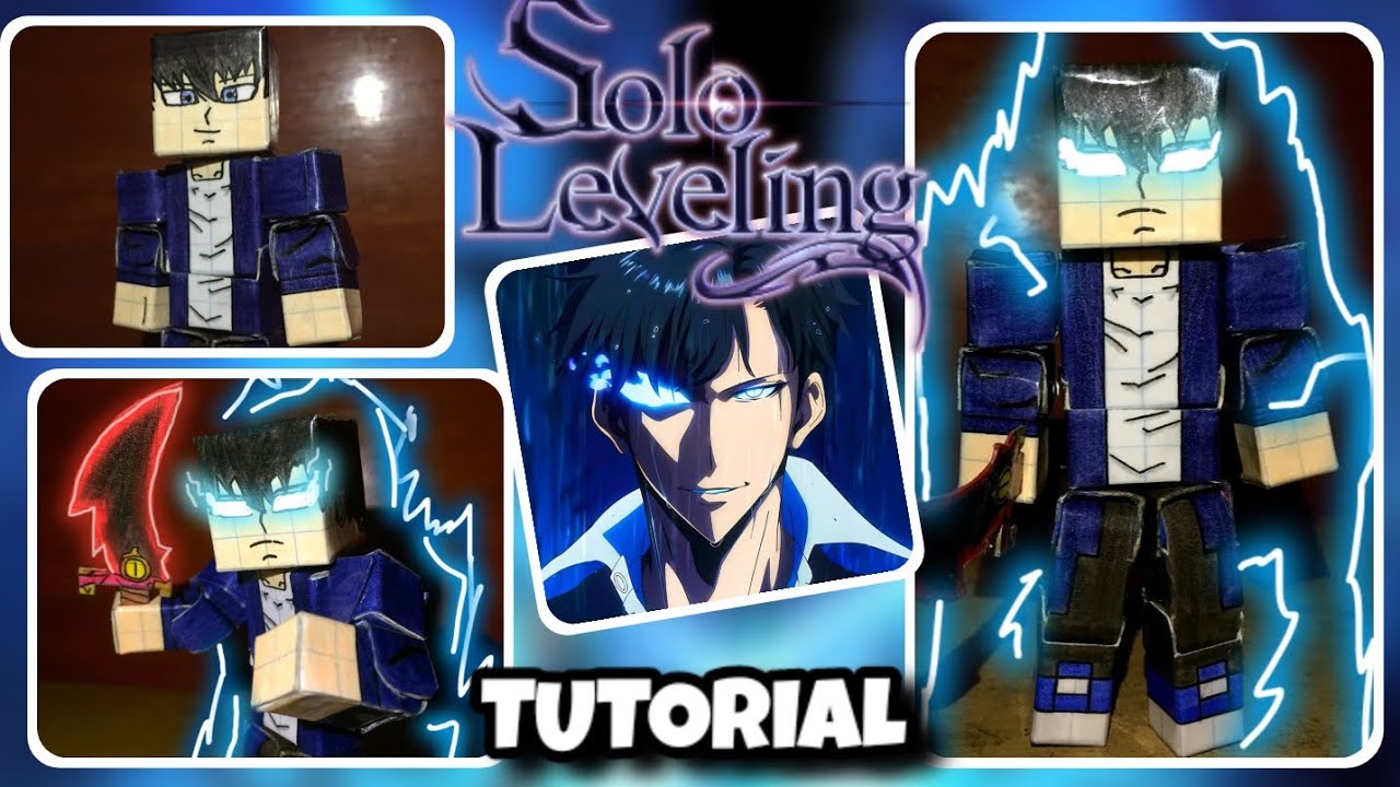Cómo hacer a JIN-WOO SUNG de SOLO LEVELING Papercraft Minecraft figura articulada 
