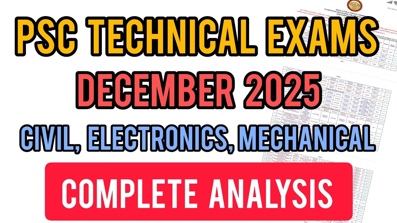 PSC Exam Calendar December 2025 | No. Of Applicants | Exam Date | Syllabus | Detailed Analysis
