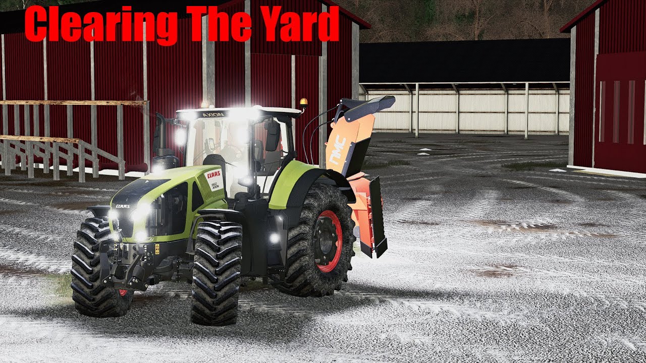 FS19 | Clearling The Yard With NMC 262 Monster V Snowblower