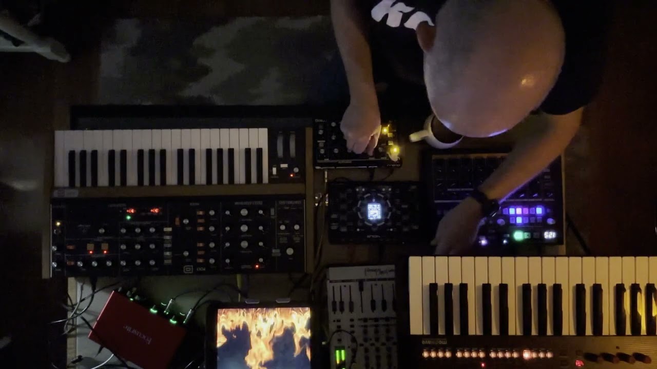 THIRD day with NDLR, +Moog Minitaur, Behringer Poly D, KORG 03R/W, KORG Modwave,  Drumbrute Impact