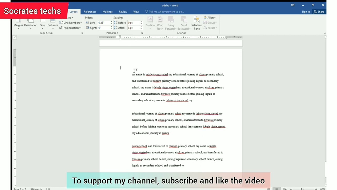 How to indent first line paragraph using microsoft word 2016| ms word 2016 first line indent
