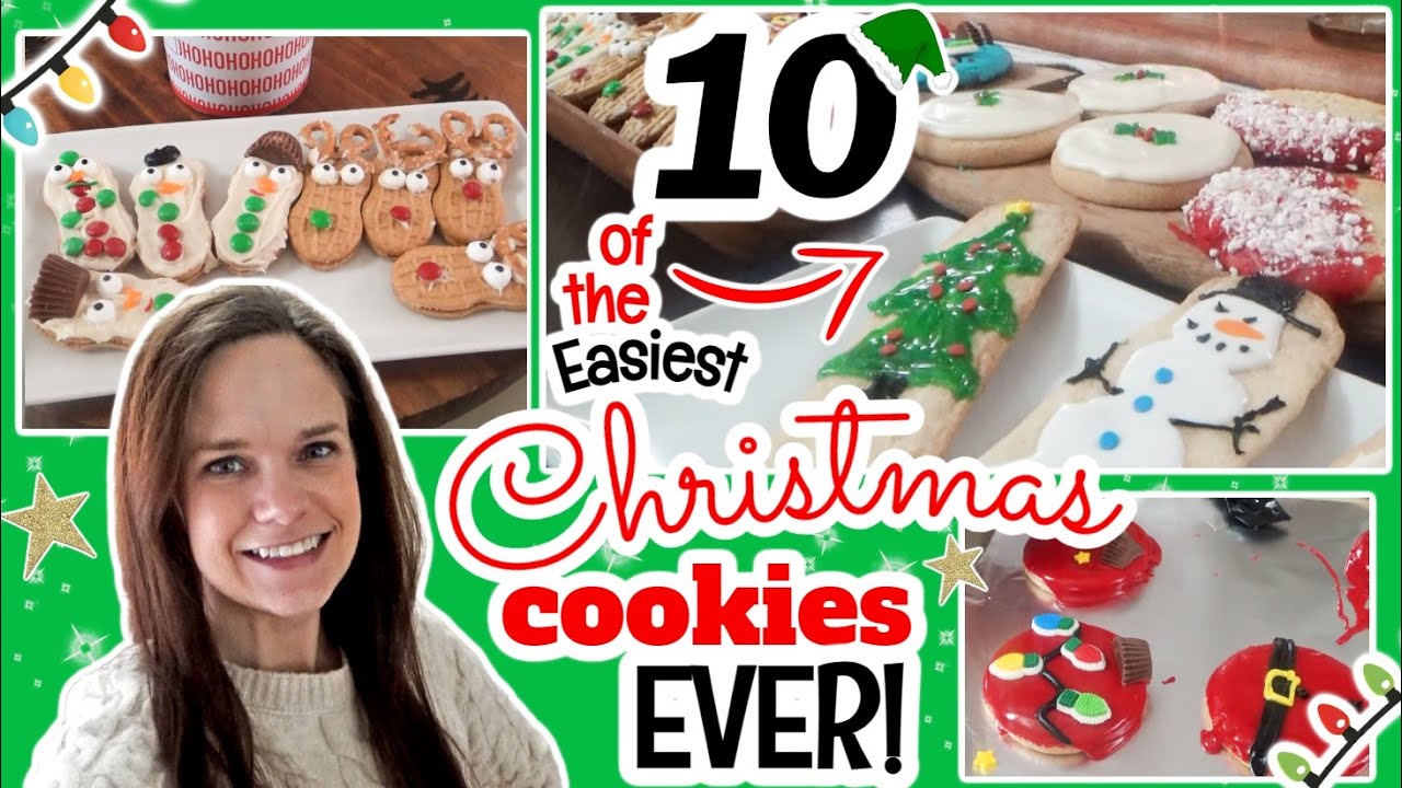 10 Crazy EASY Christmas Cookies that take no time to make! | Christmas Baking