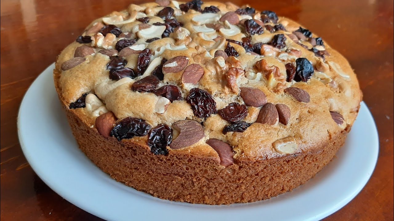 Bizcochuelo integral con frutos secos / receta saludable