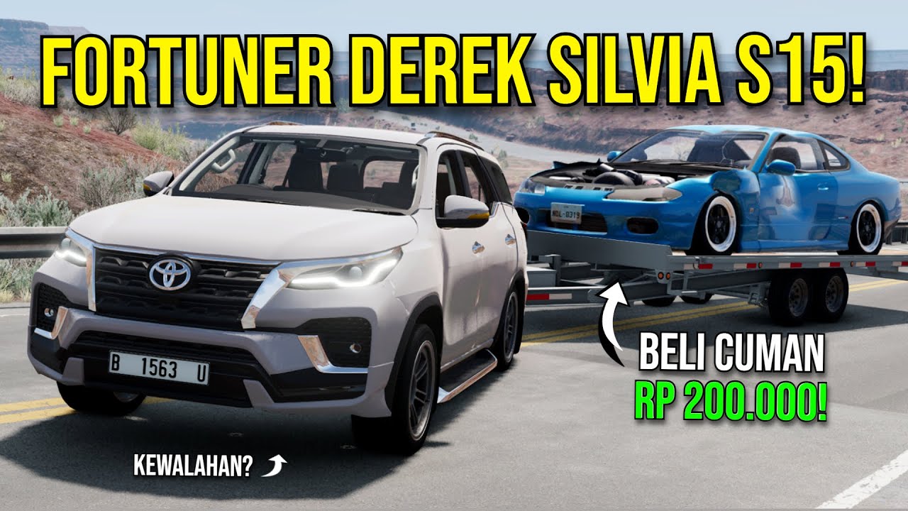 POV NYIKSA FORTUNER Buat DEREK Nissan SILVIA S15 RONGSOK ! - BeamNG Drive Indonesia