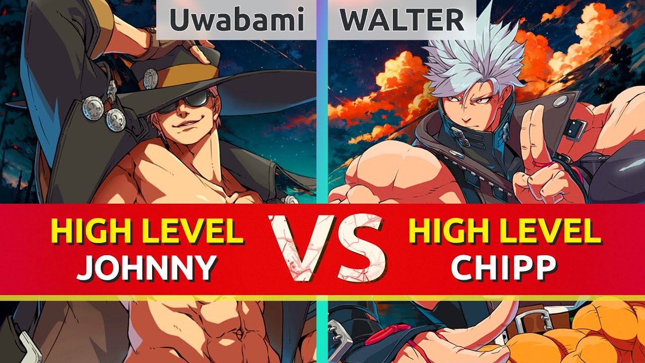 GGST ▰ Uwabami (Johnny) vs WALTER (Chipp). High Level Gameplay
