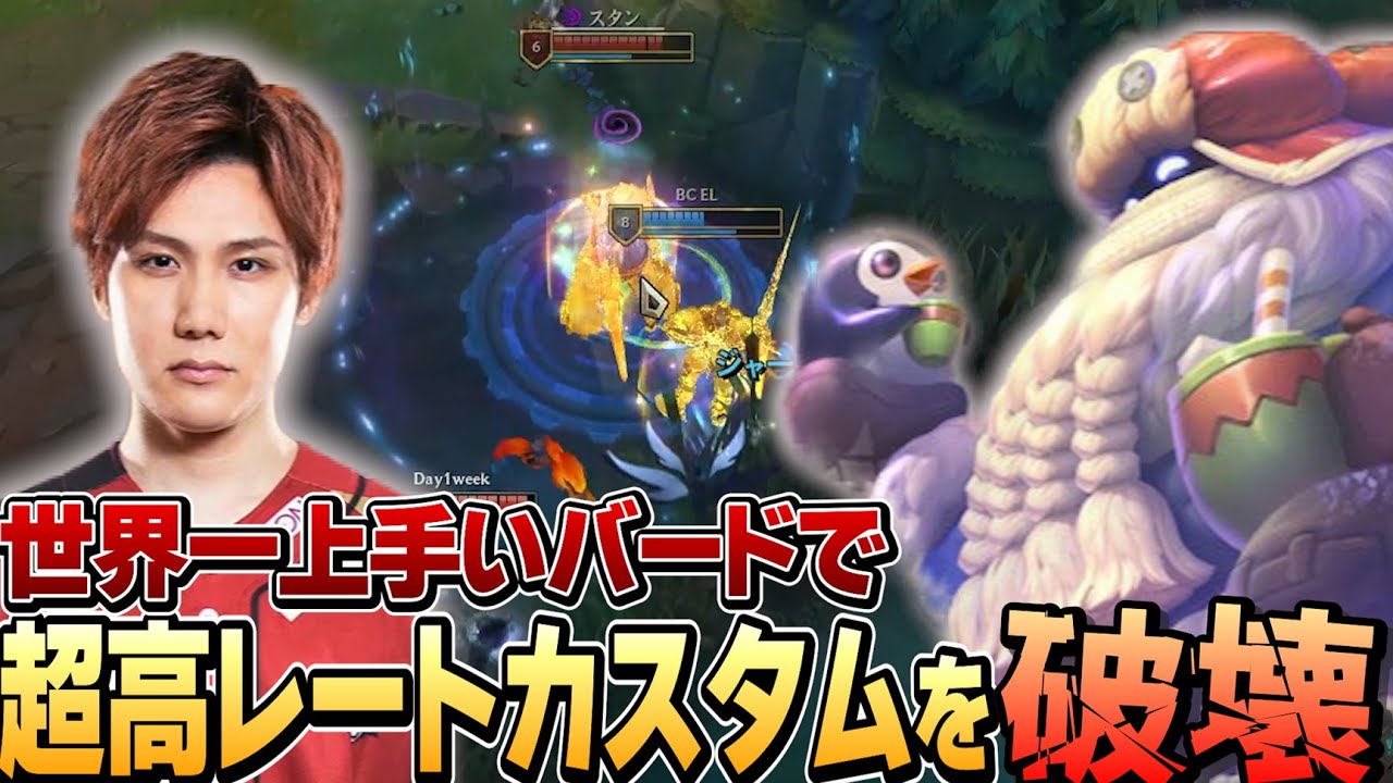【 LoL 】まさかのプロ超え！？超高レートカスタムでも上手すぎるバードでキャリーするえんてぃ【 えんてぃ Enty League of Legends サポート バード】