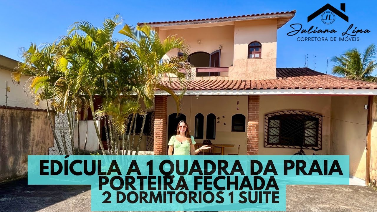 Ref.436- Edícula mobiliada na praia de Itanhaém apenas 1 quadra do mar e 2 quartos #casanapraia 